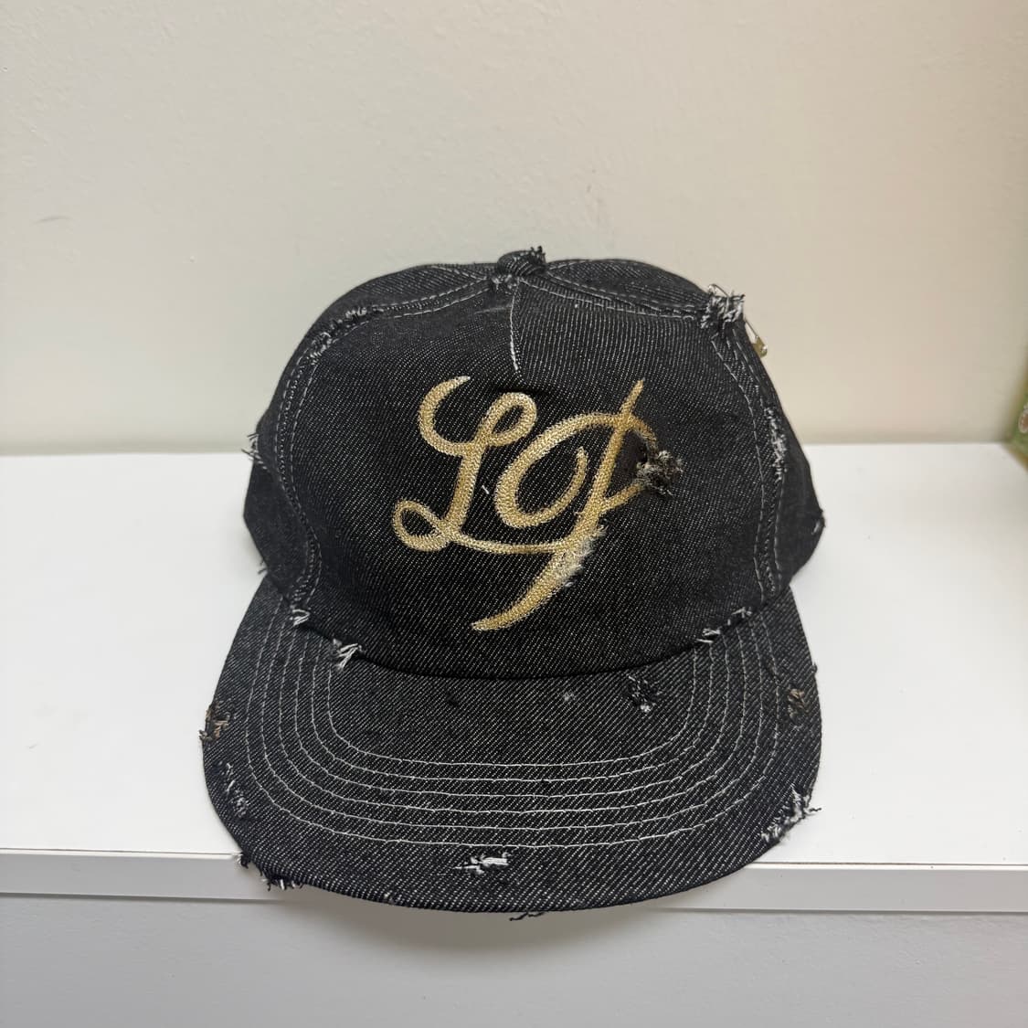 빈티지 디스트로이드 데님 캡 상품이미지4