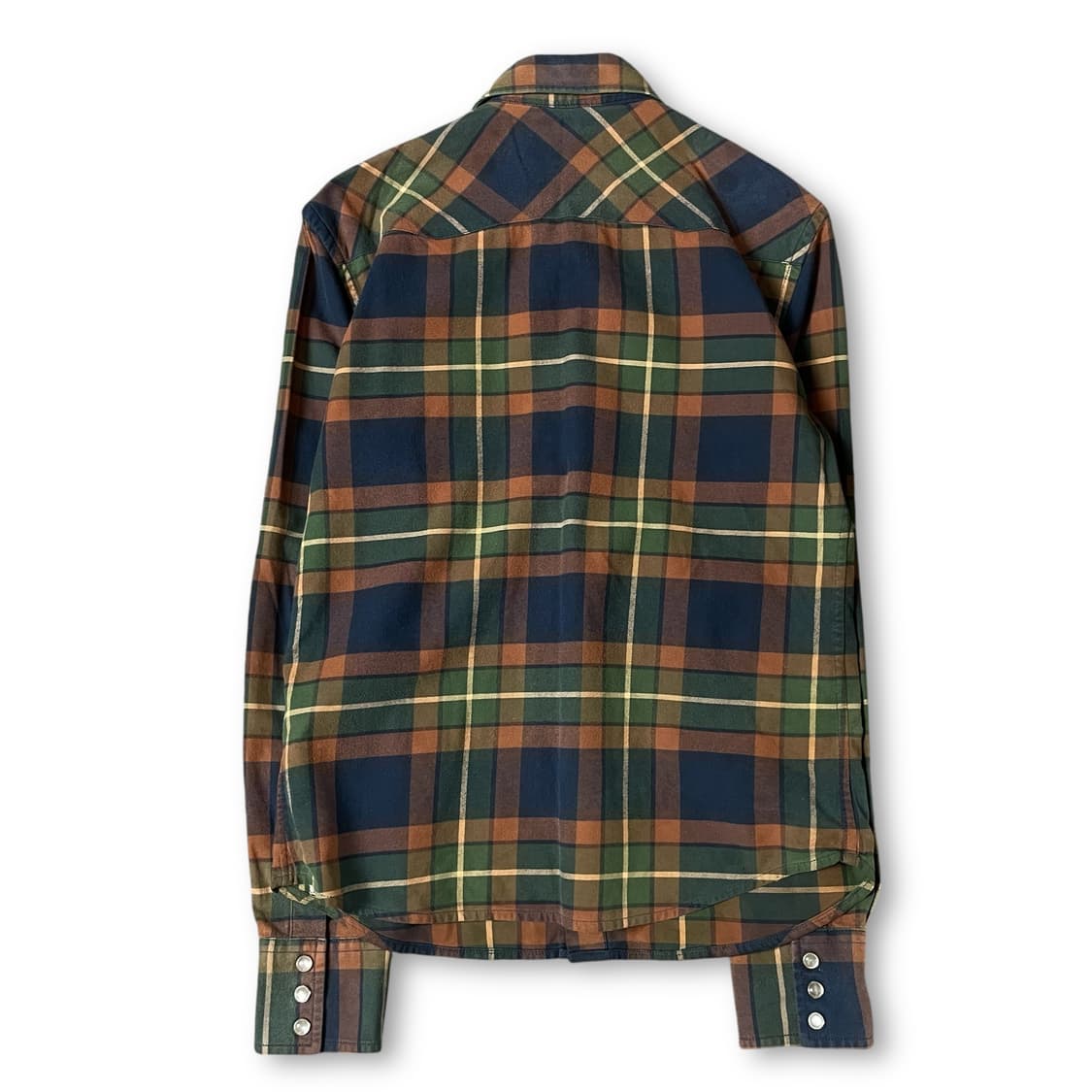 티니위니 브라운 그린 블루 체크 긴팔 셔츠 슬림핏 L 상품이미지2