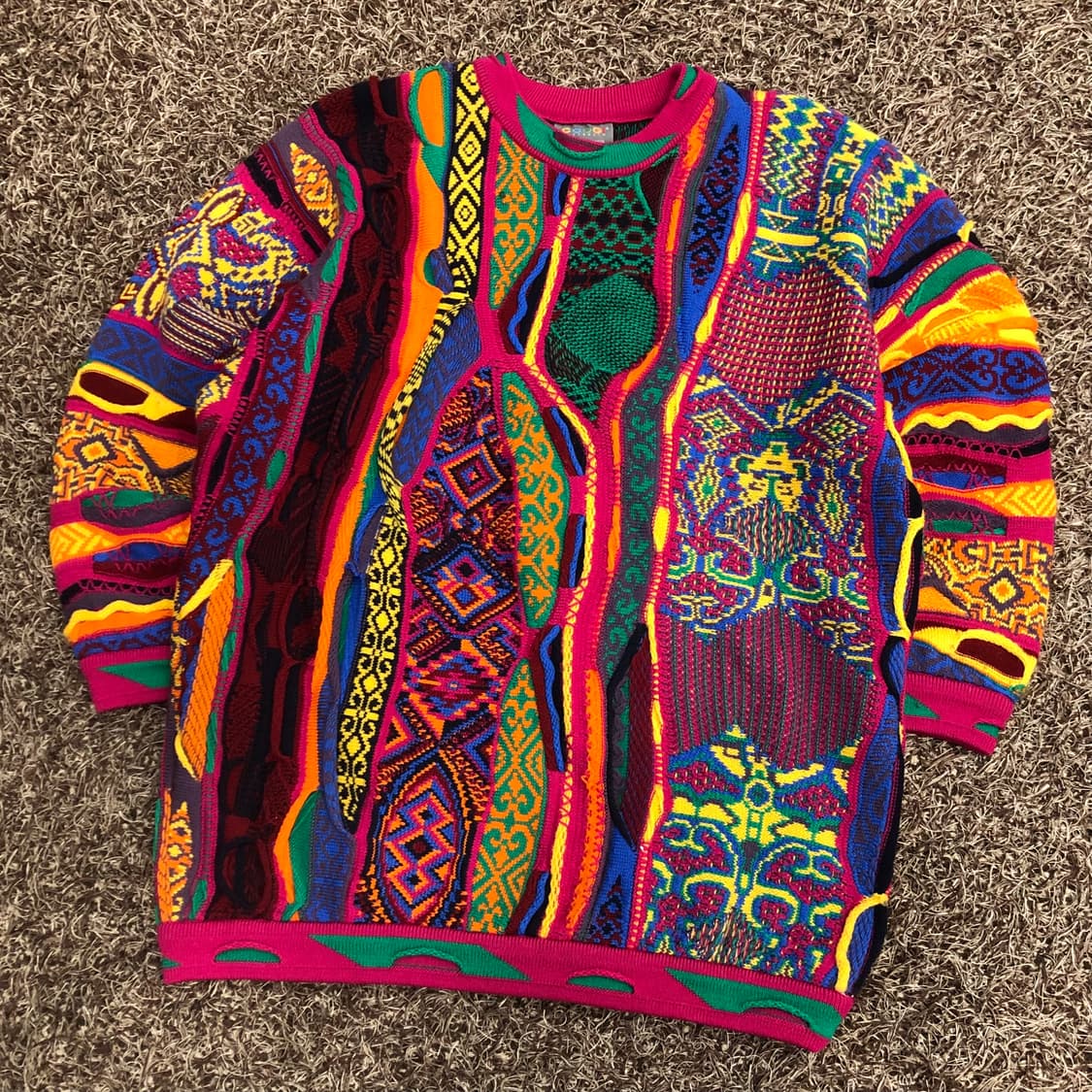 쿠지 울 멀티컬러 패턴 니트 상품이미지1