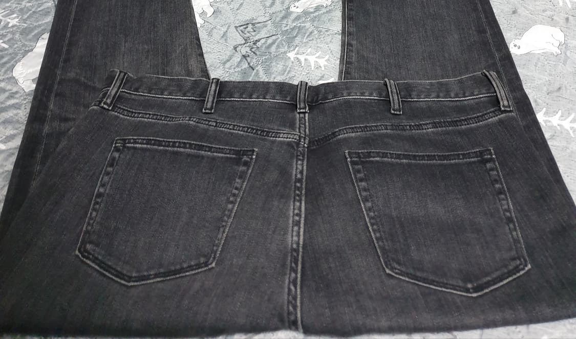 유니클로 진스 워싱 데님팬츠 흑청 (40) 상품이미지3