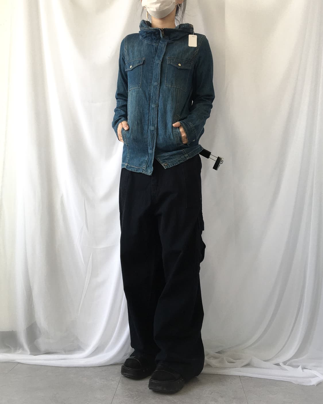 Big size navy cargo pants 상품이미지9