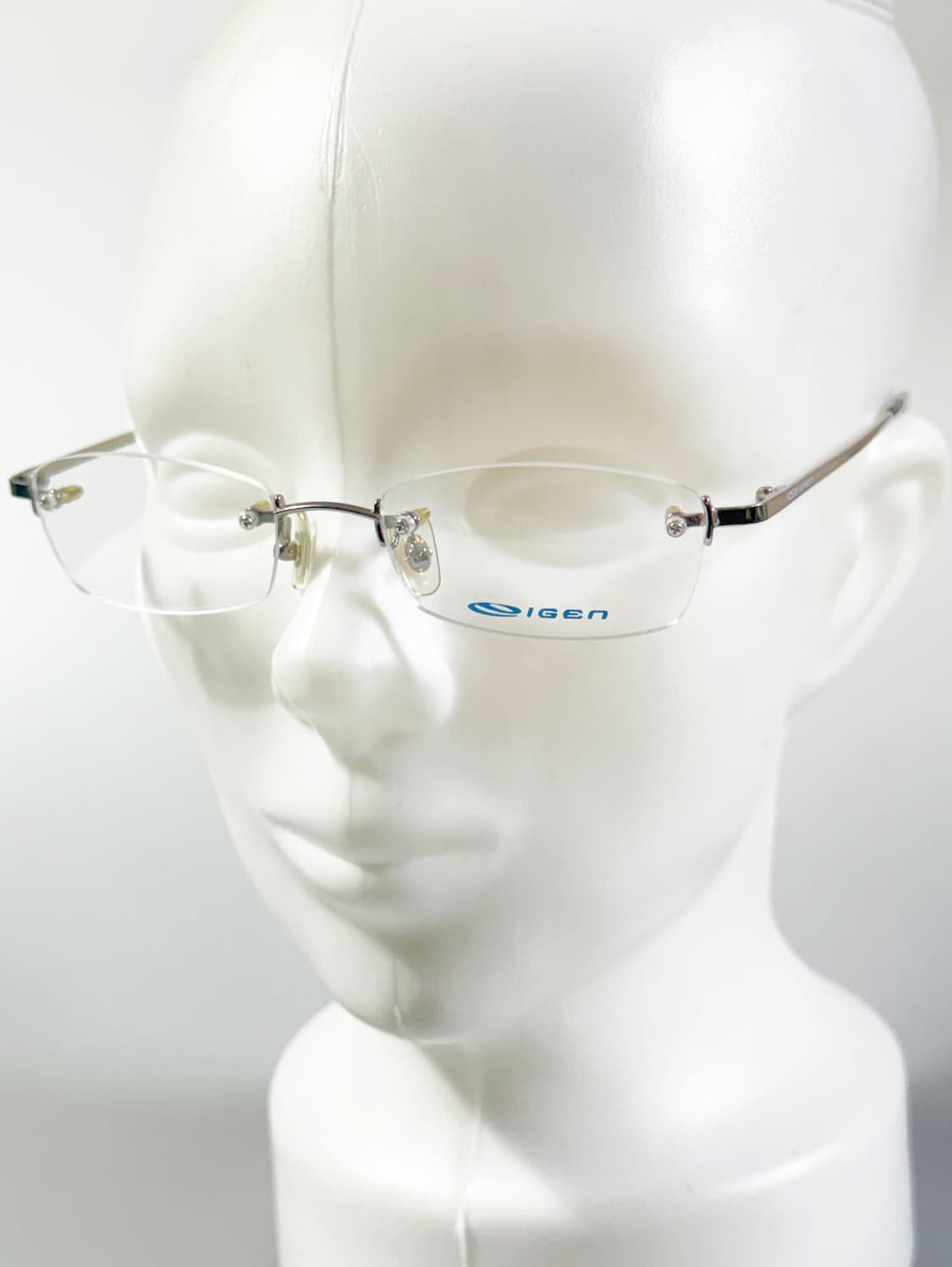 IGEN 다크실버 무테 스퀘어 메탈 프레임 빈티지 안경 상품이미지8