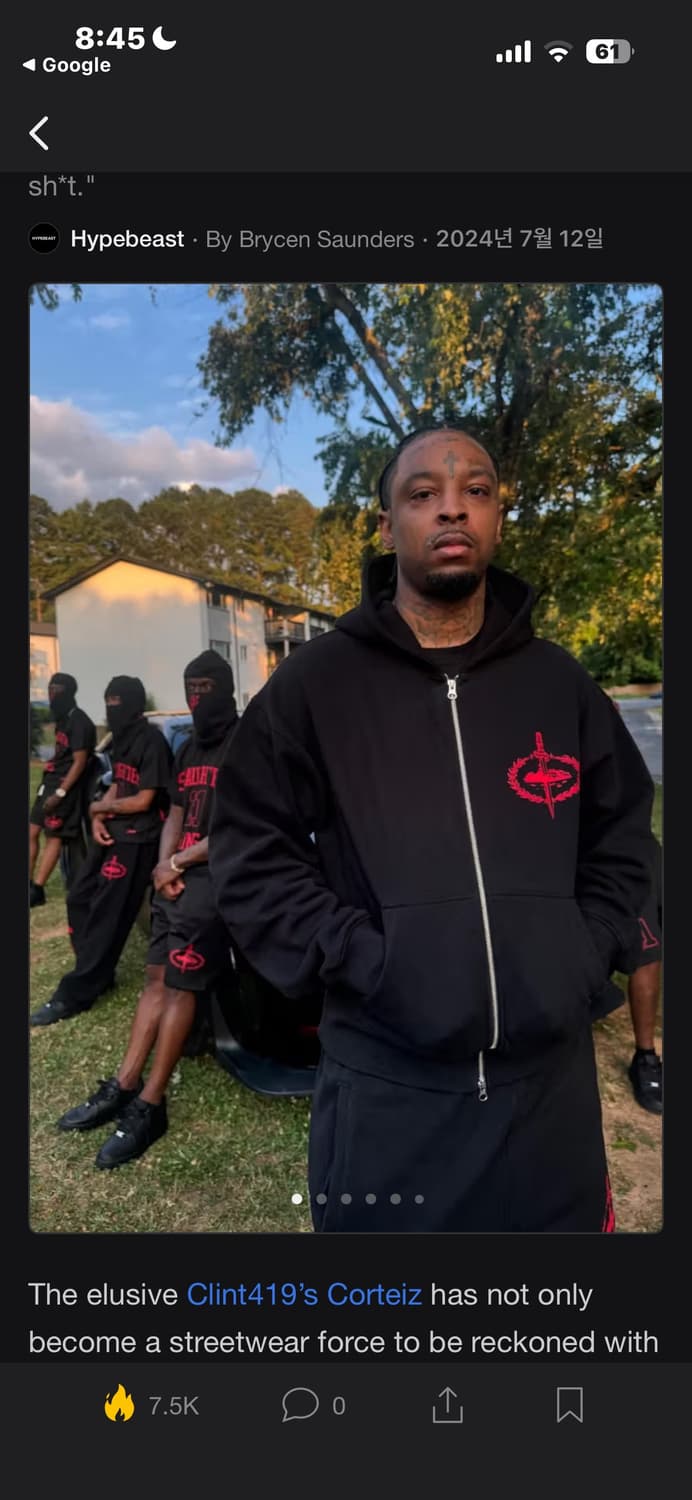 Corteiz x slaughter gang 21savage hoodie 상품이미지2