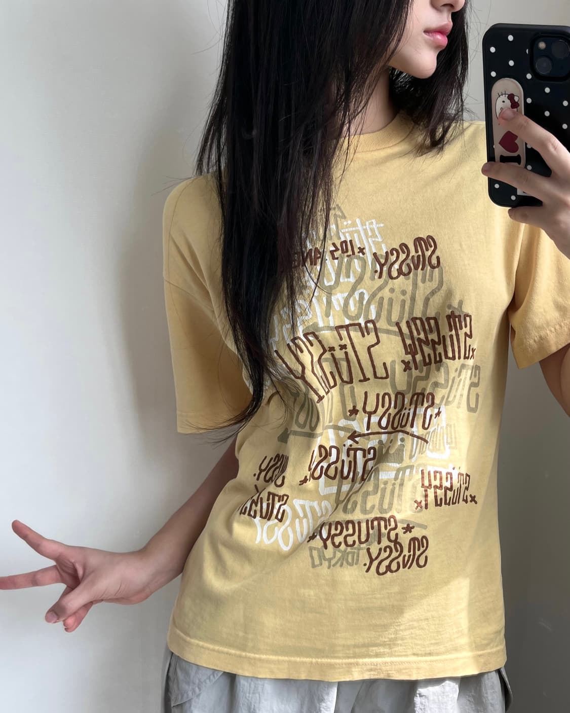 Stussy 스투시 옐로우 티셔츠    상품이미지3