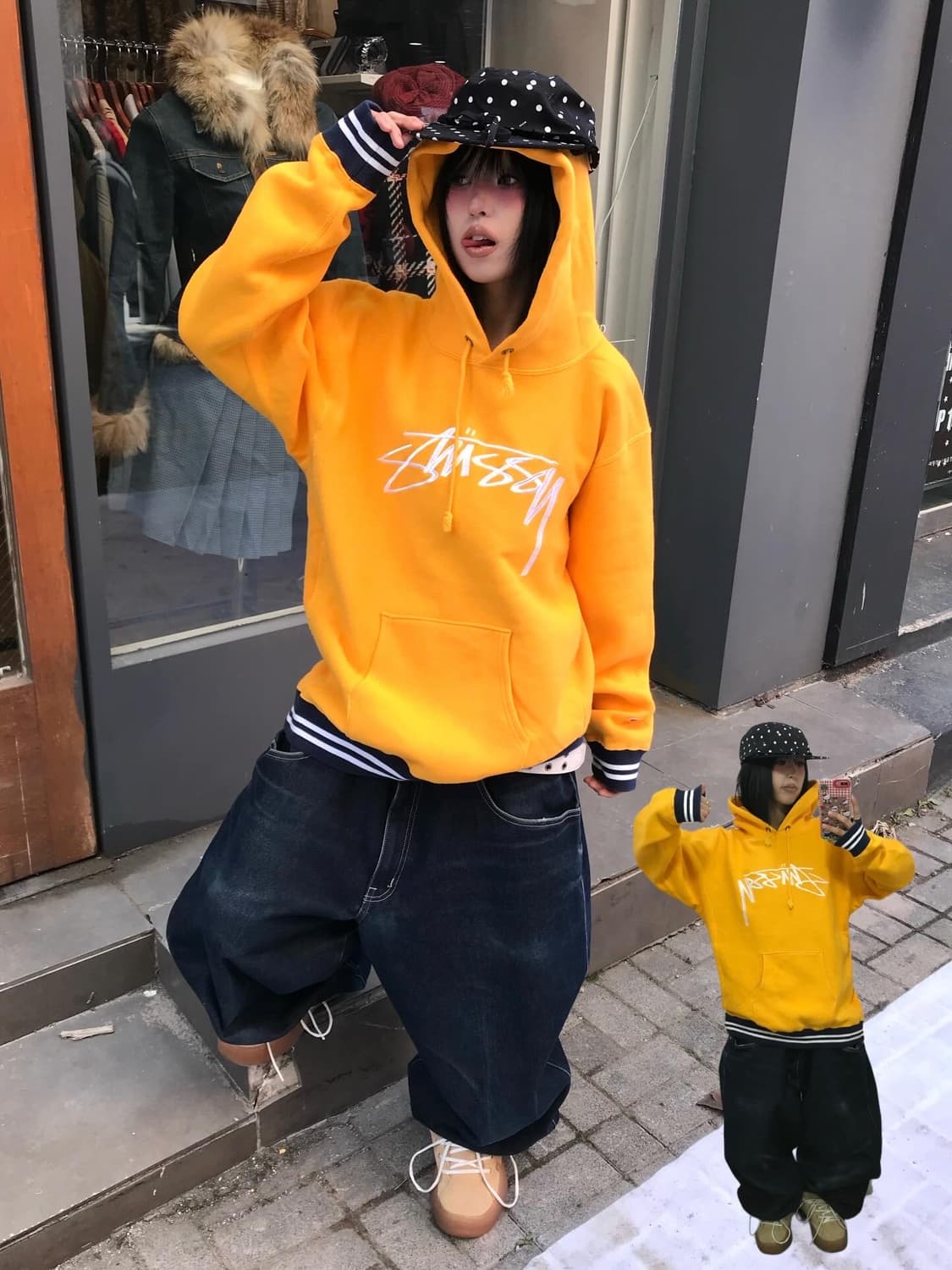 Stussy X Champion Collaboration Hoodie 상품이미지1