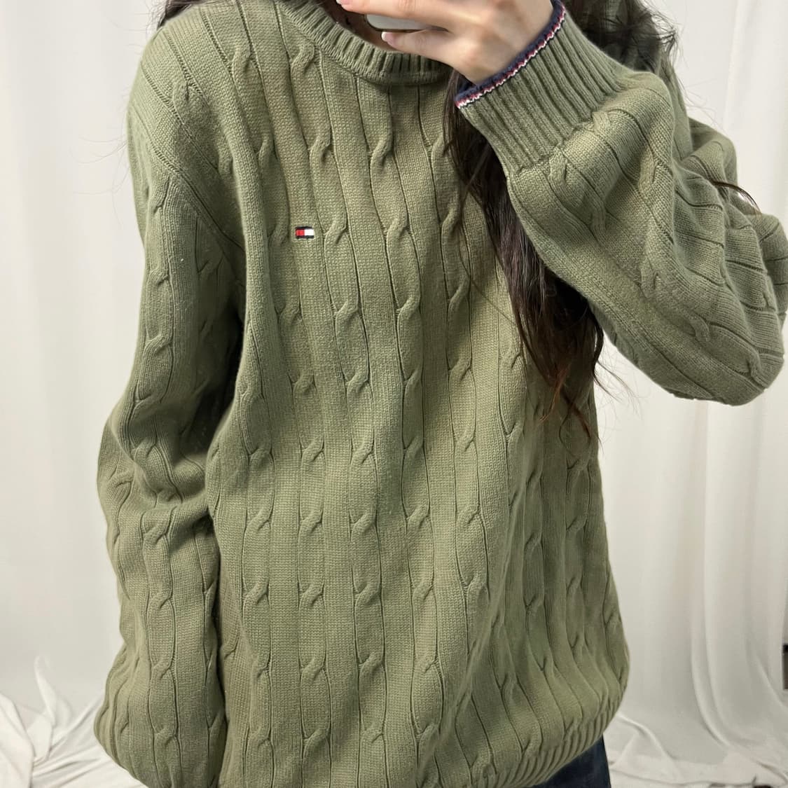 Tommy Hilfiger khaki cable knit 상품이미지3