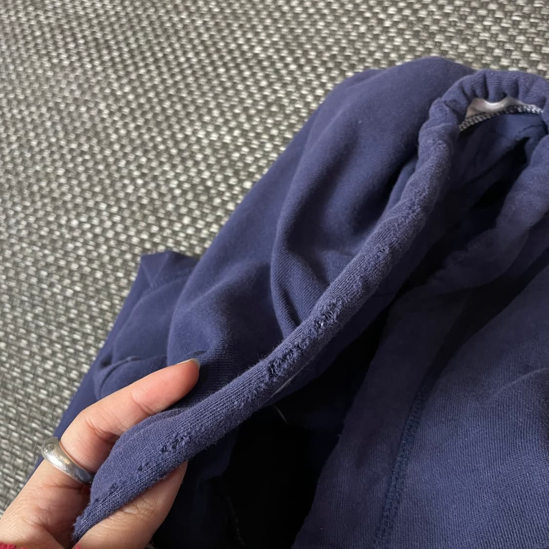 타미힐피거 네이비 90s 빈티지 롱 후드티 M 상품이미지3