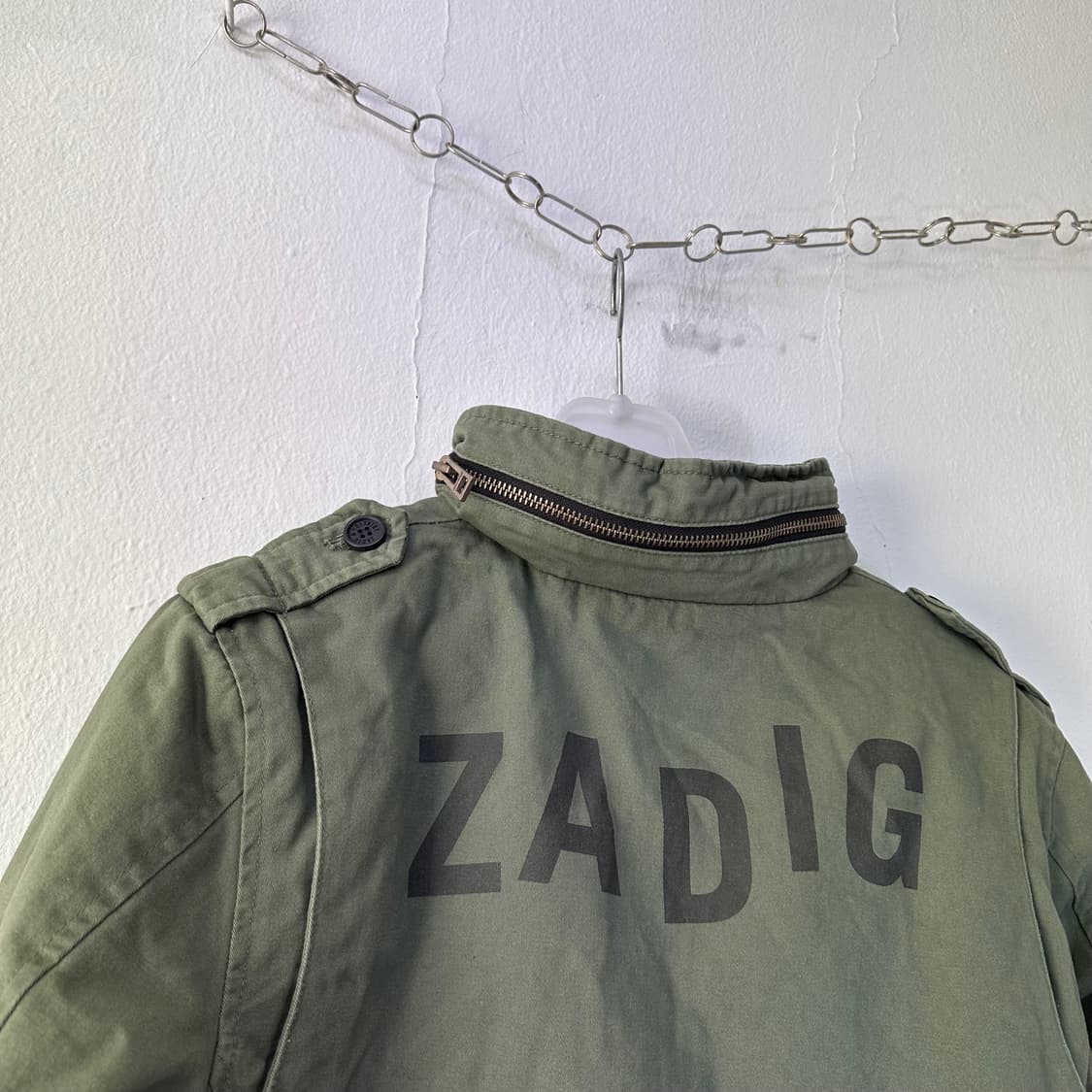 우먼S-M 쟈딕앤볼테르 카키 안감보아털 M65 겨울 야상자켓 상품이미지5