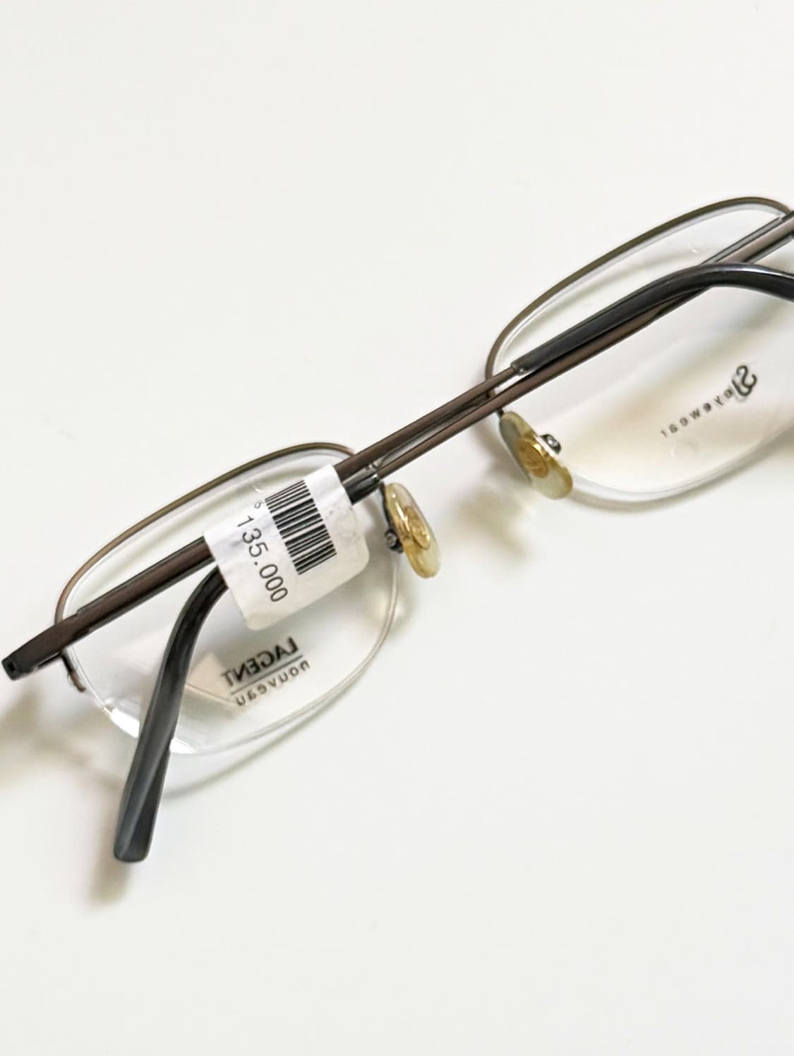 서전 LAGENT 반무테 스퀘어 프레임 빈티지 안경 상품이미지3