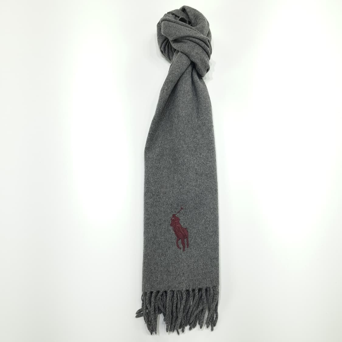 MX212 폴로 랄프로렌 그레이 빅포니 램스울 목도리 머플러 상품이미지3