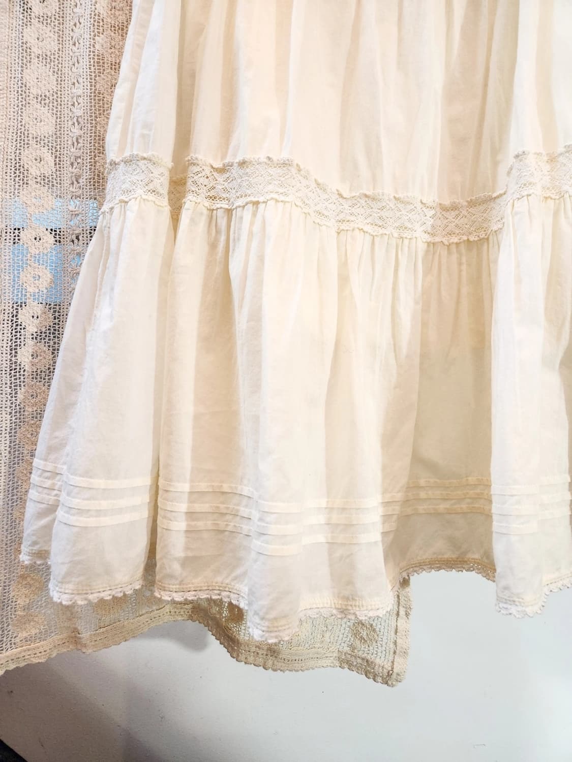 빈티지 아이보리 캉캉 레이스 스커트 상품이미지6
