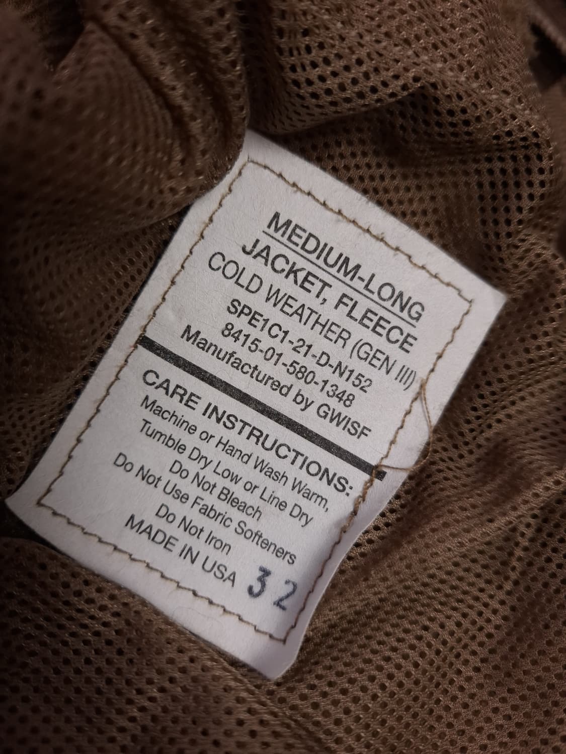 오리지날 미군 지급용 신형 OCP 폴라텍 후리스자켓 상품이미지2