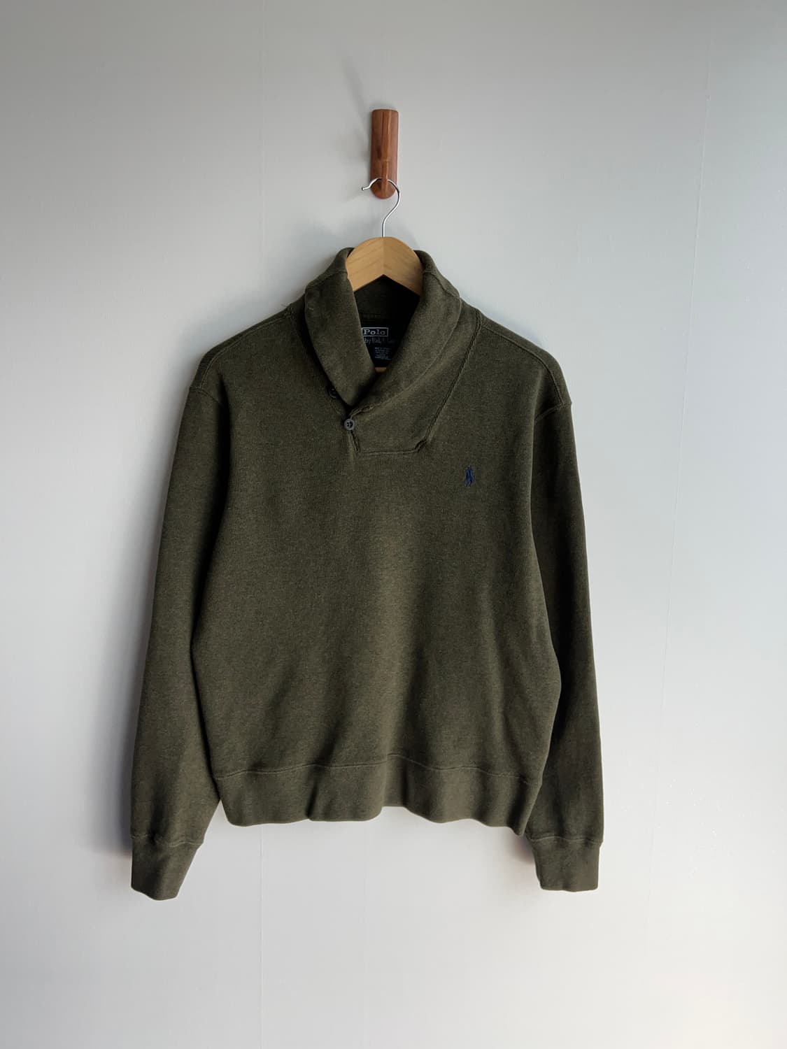 폴로 랄프로렌 카키 숄카라 니트 m 상품이미지2