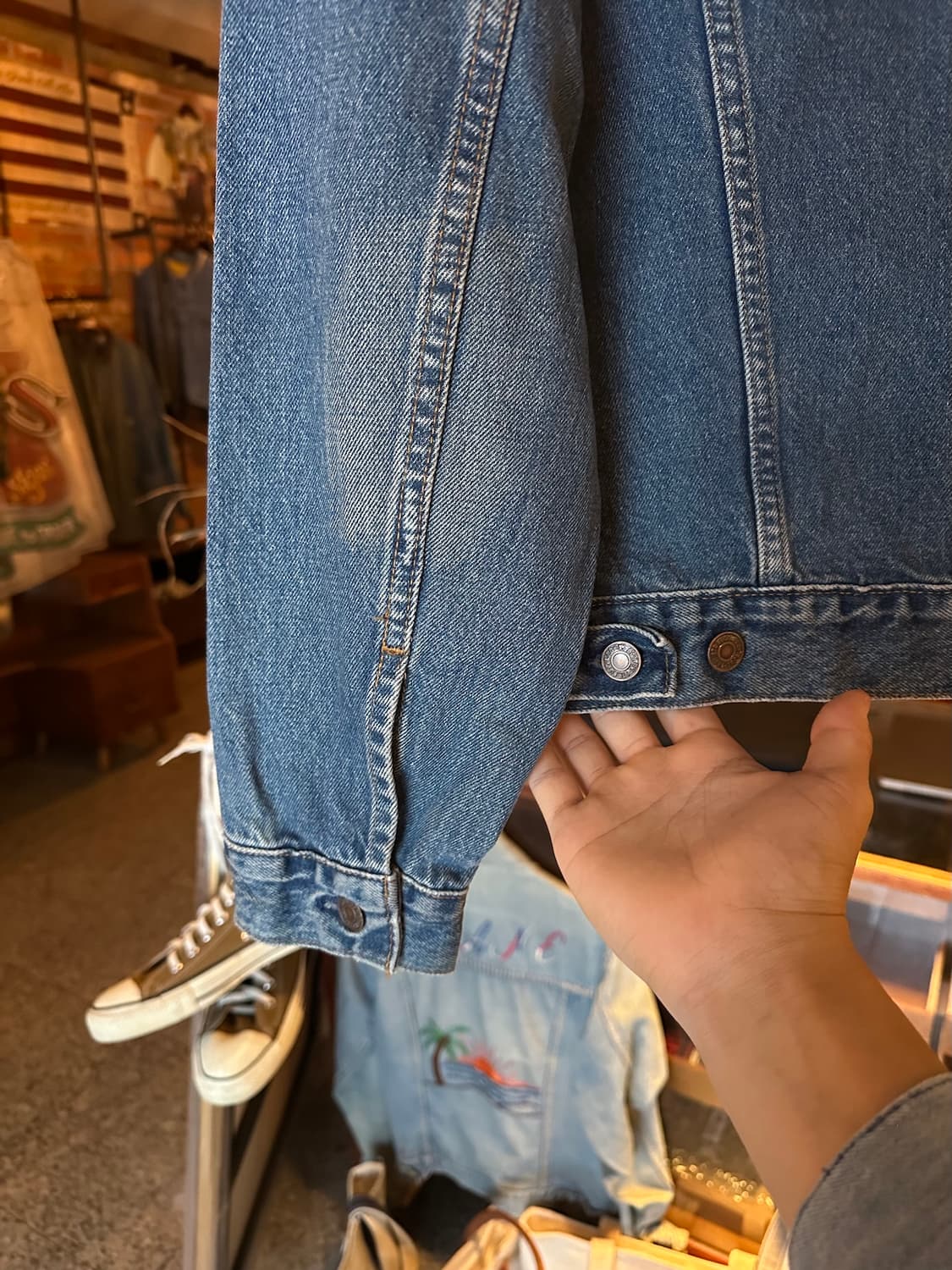 90s USA 빈티지 리바이스 70505 3세대 데님 트러커 자켓 상품이미지5