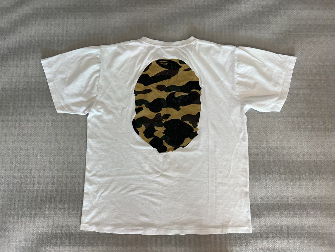 베이프 반팔티(화이트/브라운) XL 상품이미지2