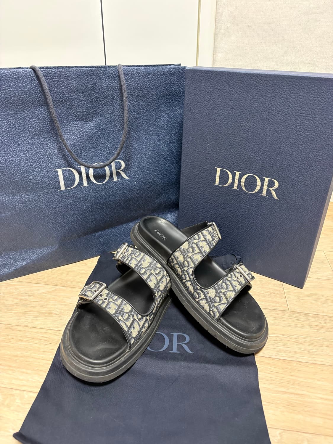 (정품, 42) 디올 오블리크 아쿠아 샌들 슬리퍼 상품이미지1