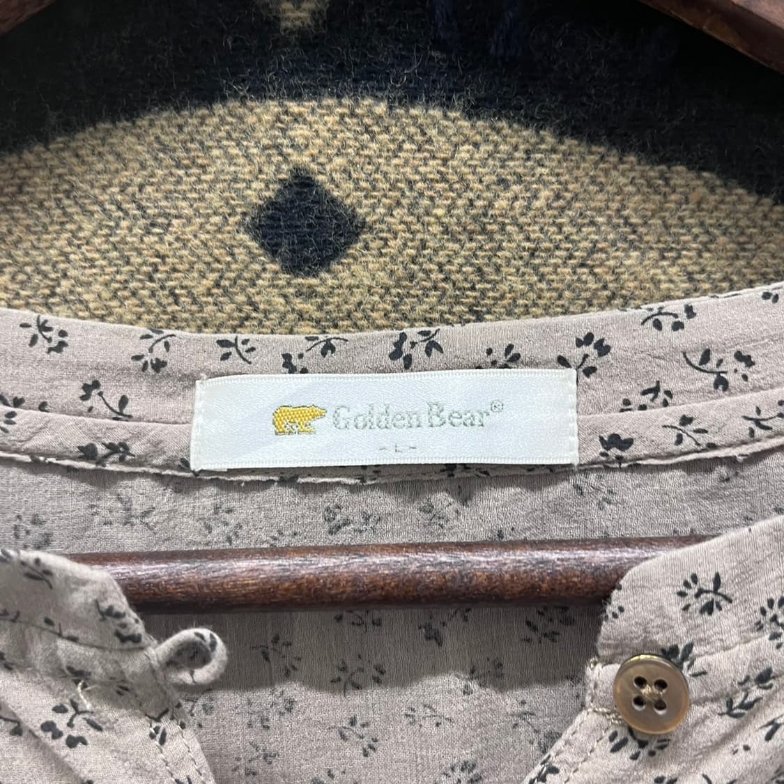 빈티지 레트로 컨트리 모리 잔꽃 프릴 블라우스 롱슬리브 K0031 상품이미지5