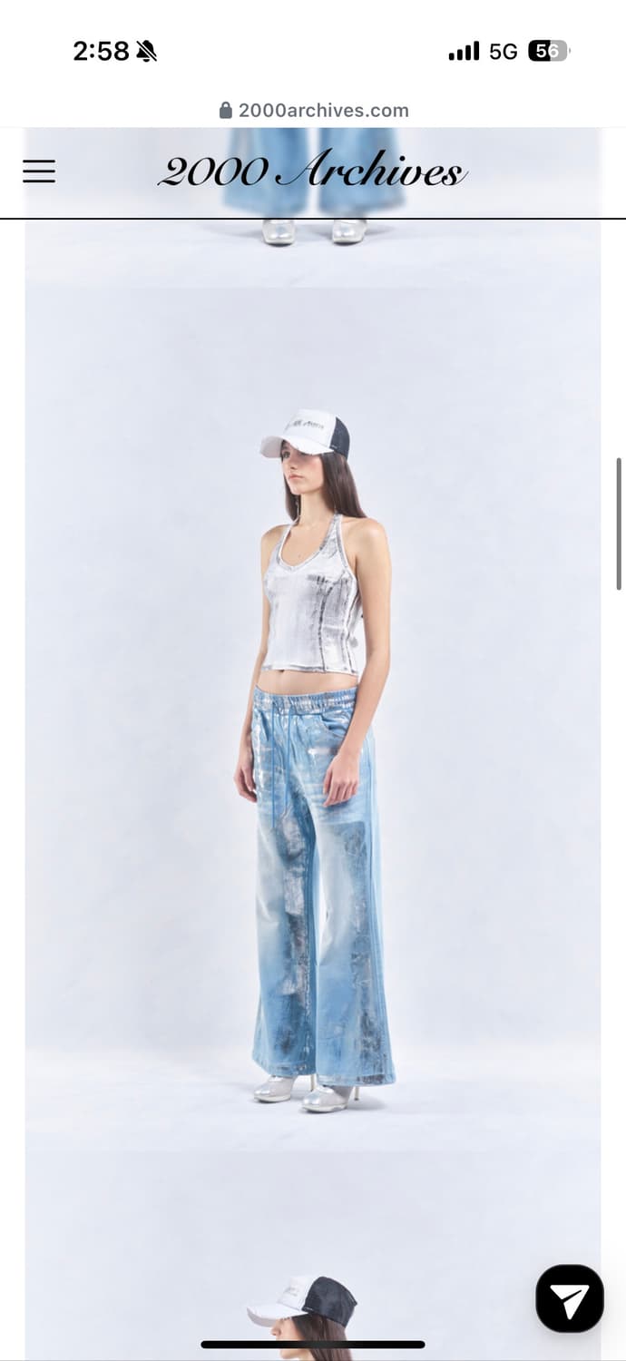 2000아카이브 DENIM METALLIC SWEATPANTS 상품이미지2