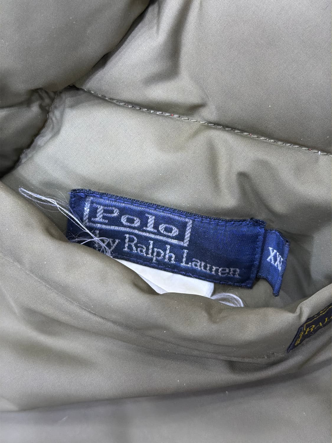 폴로 랄프로렌 리버시블 구스 다운 패딩 베스트 카키/레드 XXL 상품이미지9