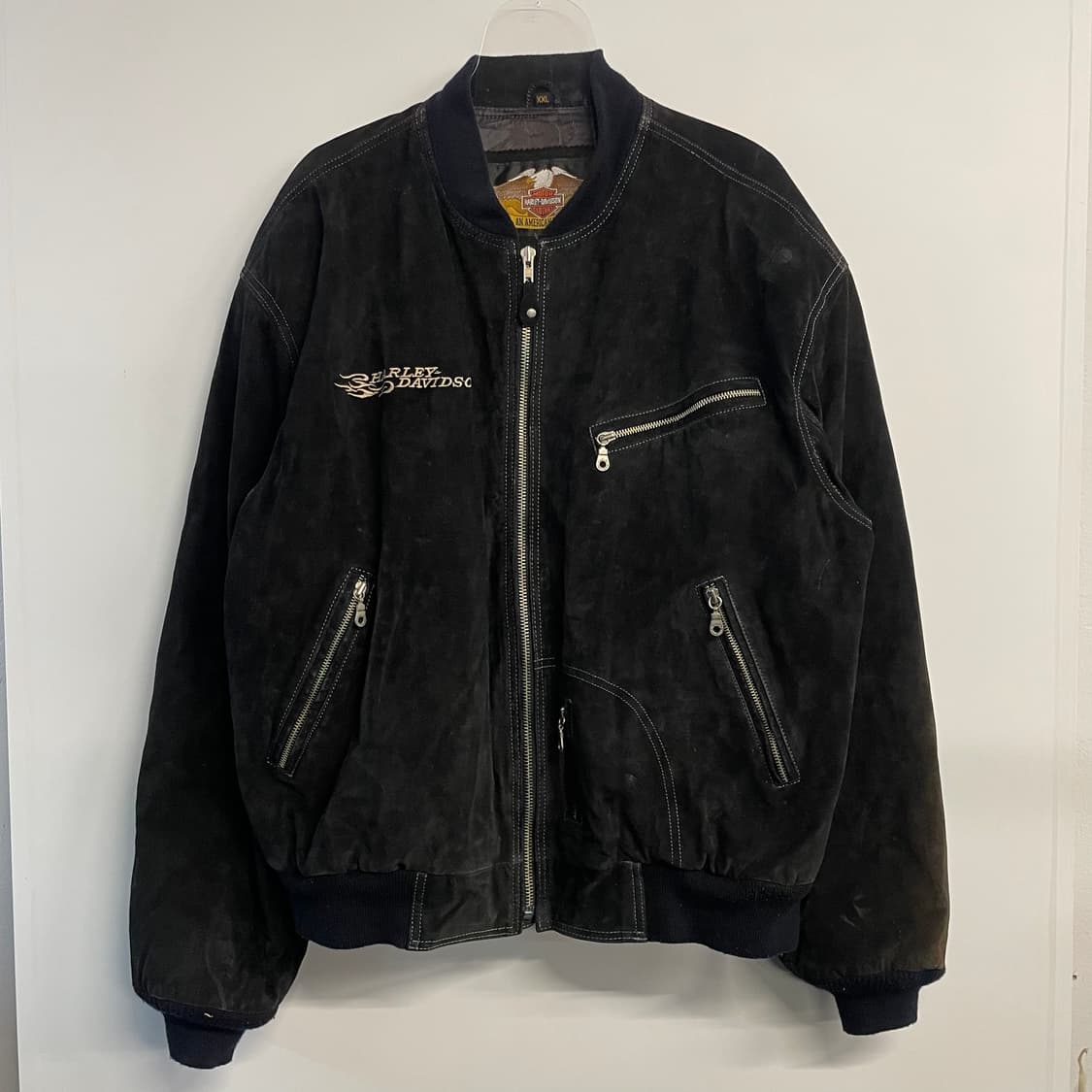 할리데이비슨 가죽 스웨이드 봄버자켓 상품이미지2