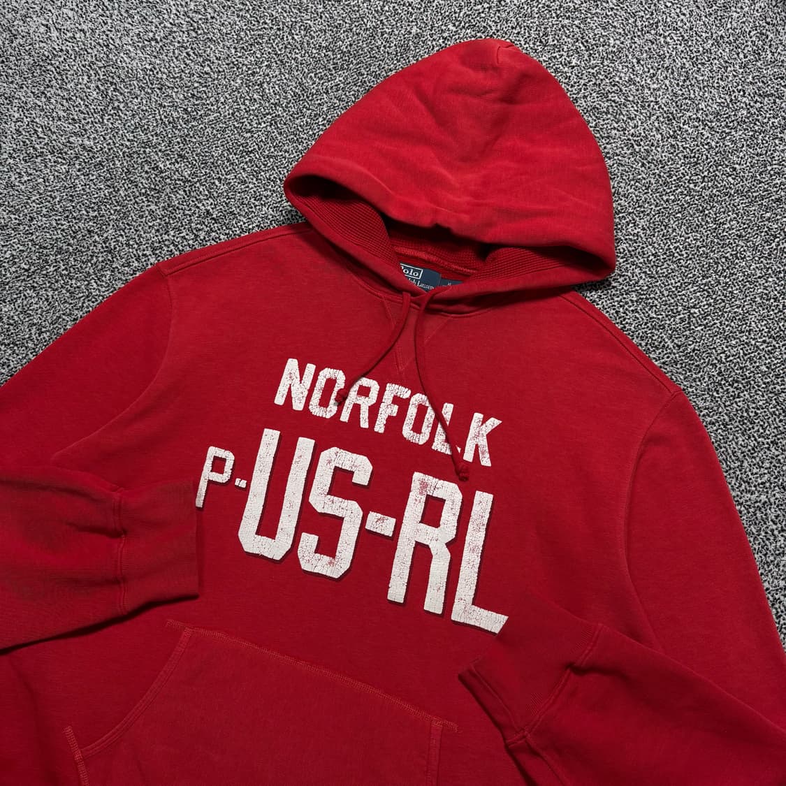 Name : 폴로 랄프로렌 레드컬러 오버핏 후드티 :)  상품이미지2