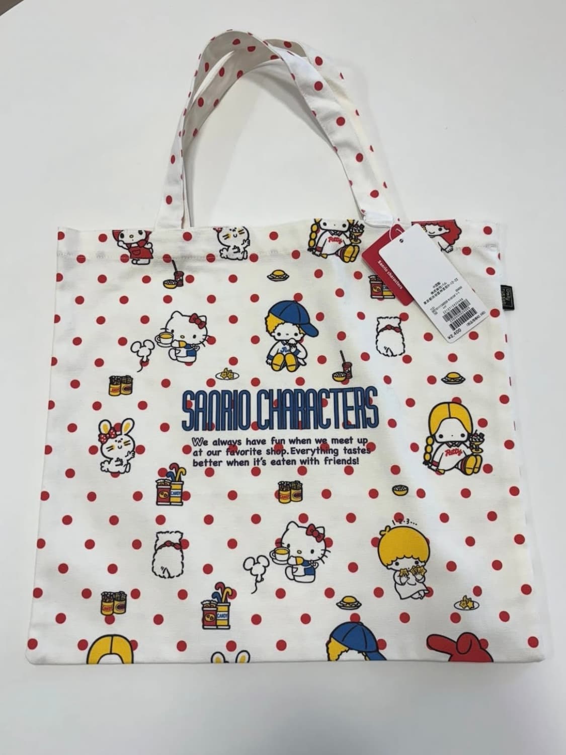 산리오 고전 도트 에코백 상품이미지1