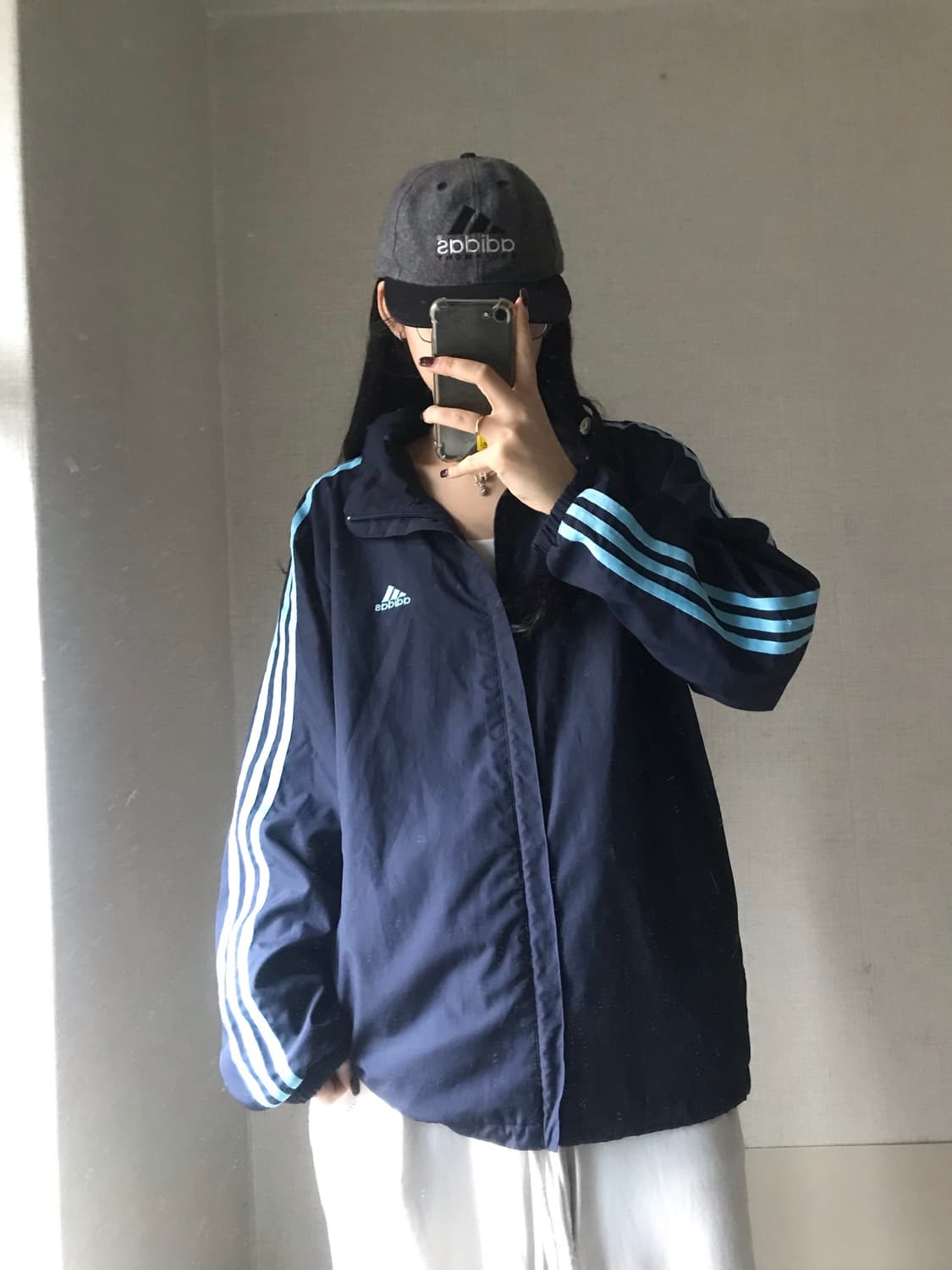 아디다스 네이비 연하늘 00s 바람막이 상품이미지5