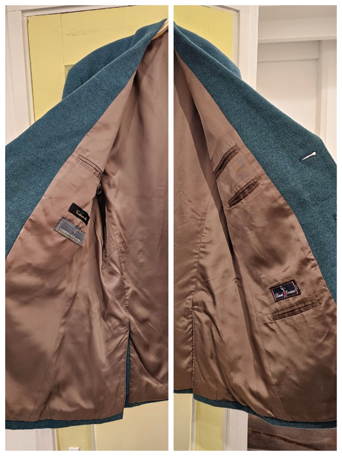 90's Daniel Cremieux 청록 캐시울 자켓 상품이미지6