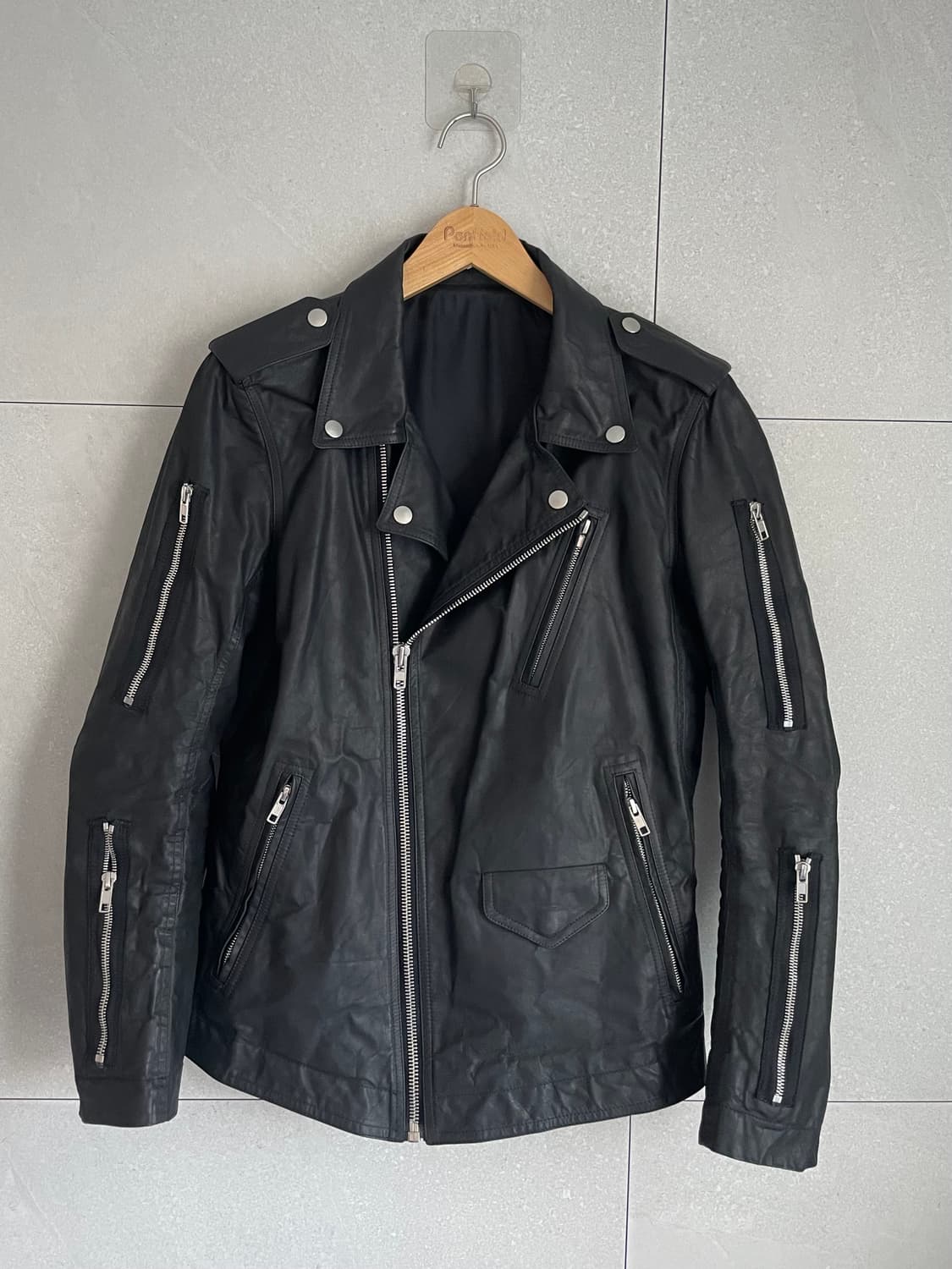 릭오웬스 16ss 스투지 레더 바이커 자켓 상품이미지4