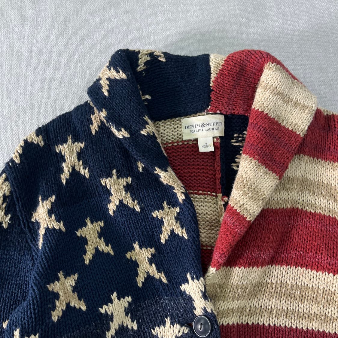 95 폴로랄프로렌 데님앤서플라이 성조기 숄카라 가디건 상품이미지3