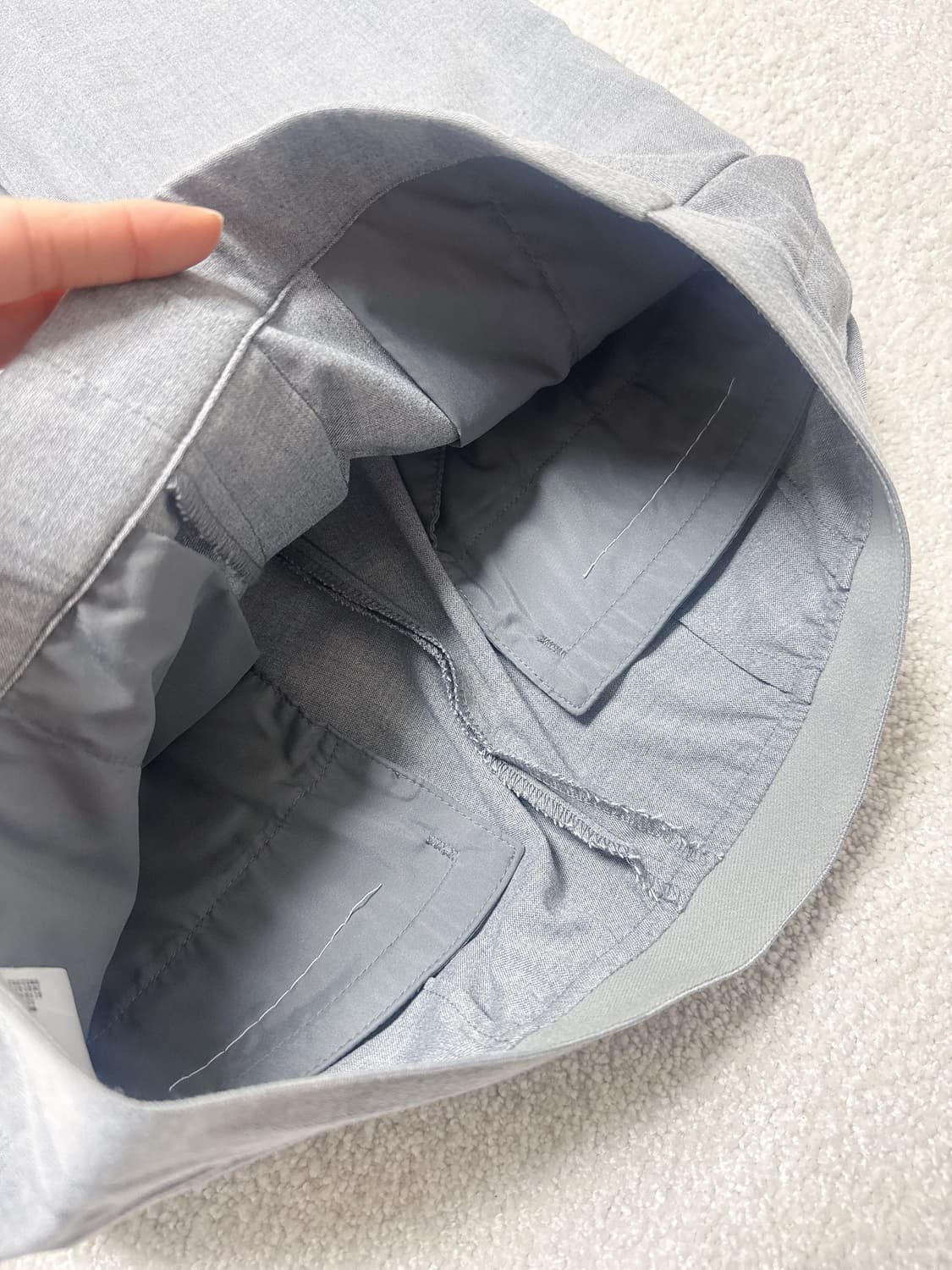 [유니클로] 허리밴딩 그레이 슬랙스 M 스마트 앵클 팬츠 상품이미지3