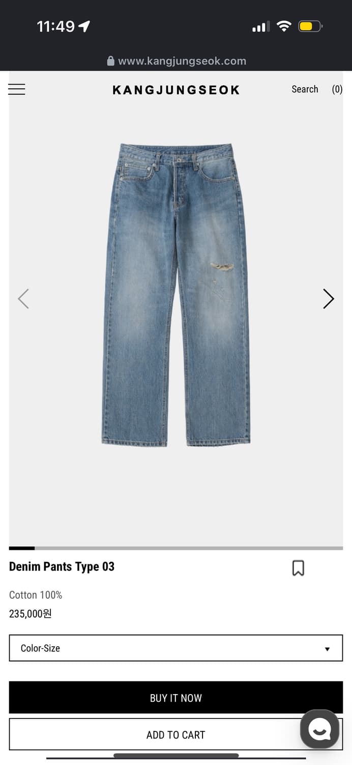 [구매] 강정석 Denim Pants Type 03 30사이즈 구매합니다 상품이미지1