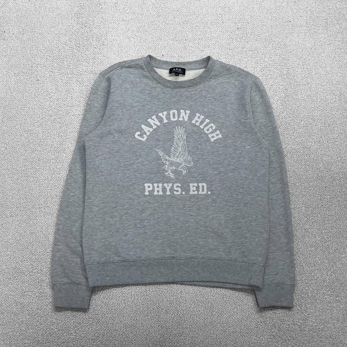 A.P.C 아페쎄 canyon high 크루넥 맨투맨 그레이 상품이미지1