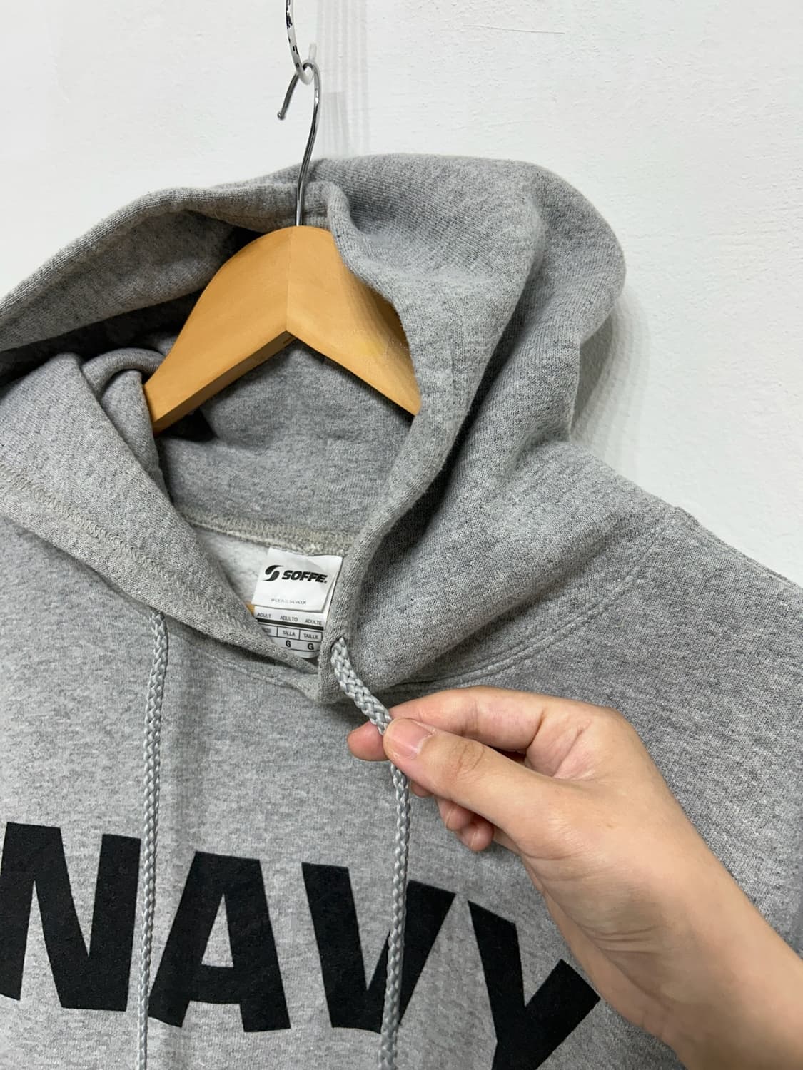 90's US Navy Soffe Grey Hoodie Sweat 상품이미지3