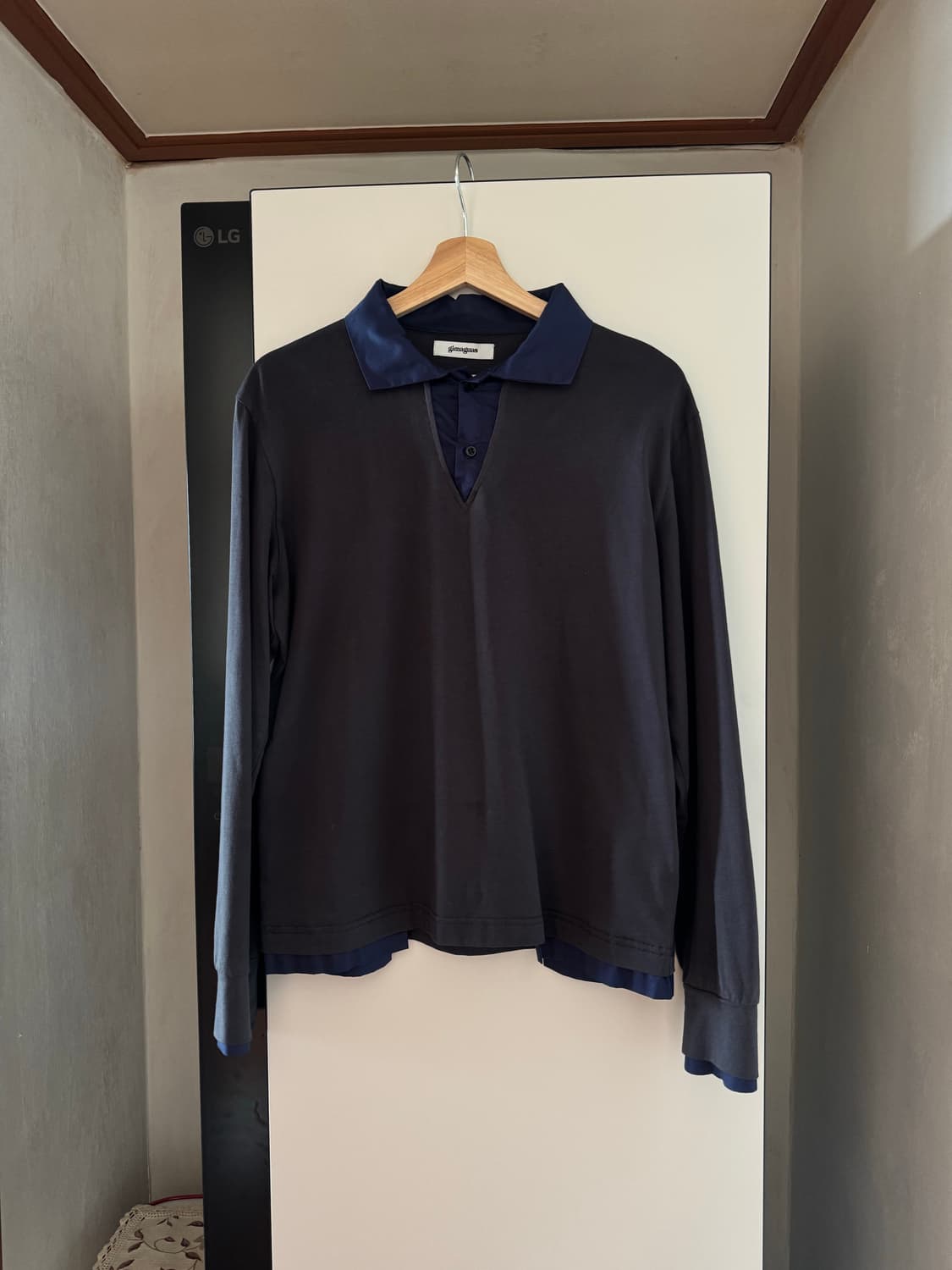 기마구아스 LUIS LS POLO 그레이 네이비 M 상품이미지1