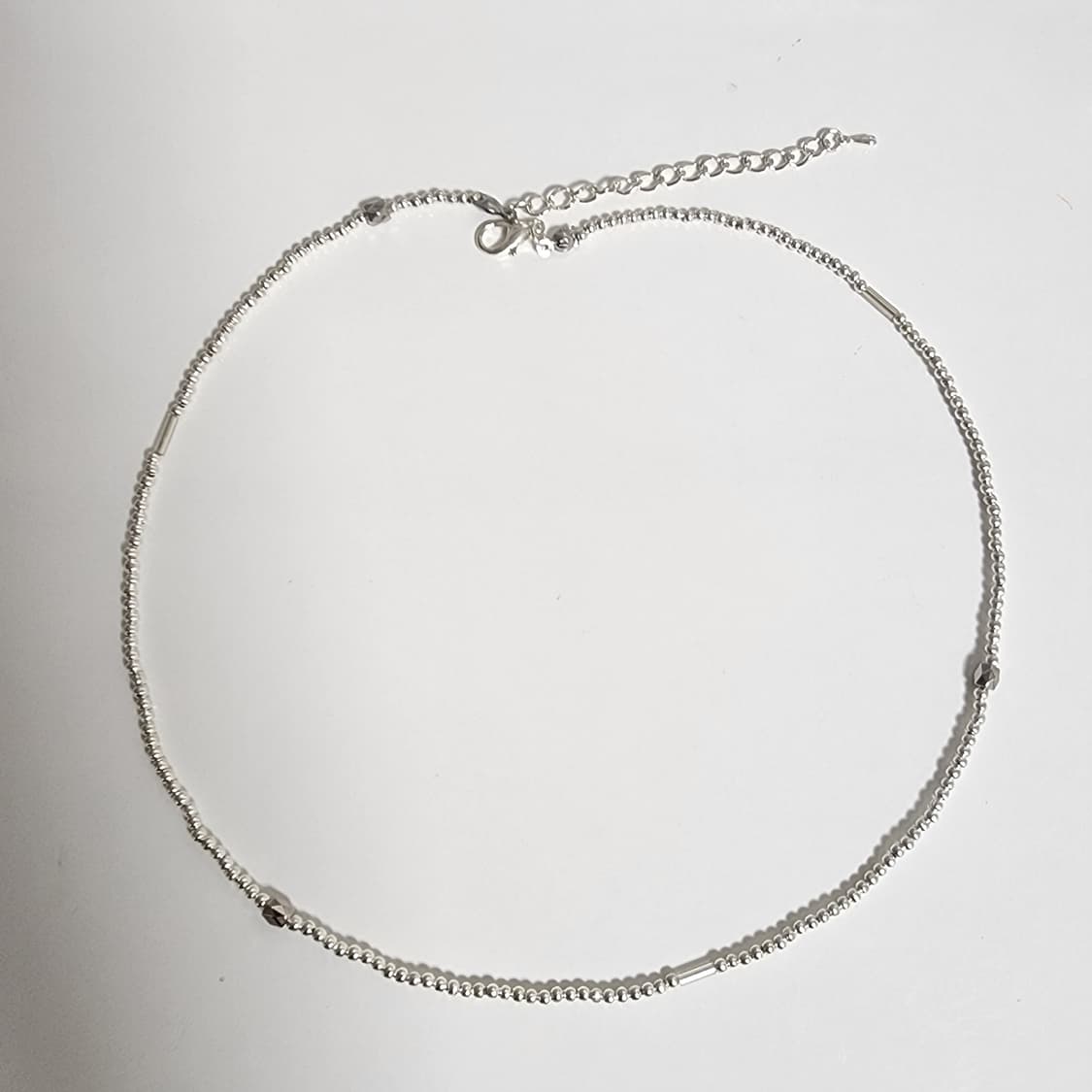 데일리 실버 비즈 목걸이 상품이미지1