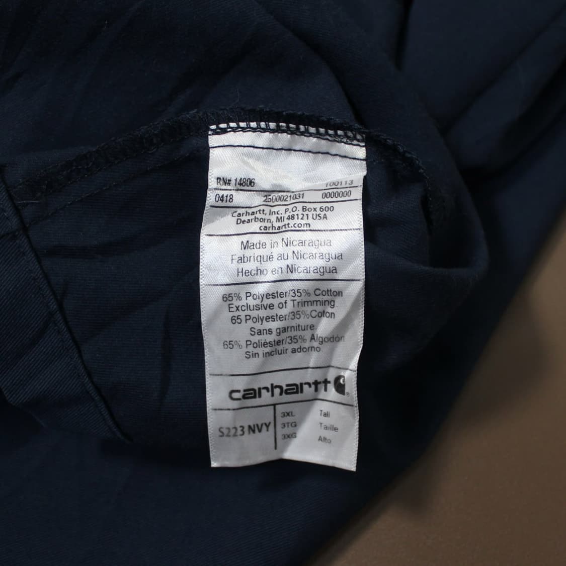 Carhartt 칼하트 네이비 워크 반팔 셔츠 P397 상품이미지5