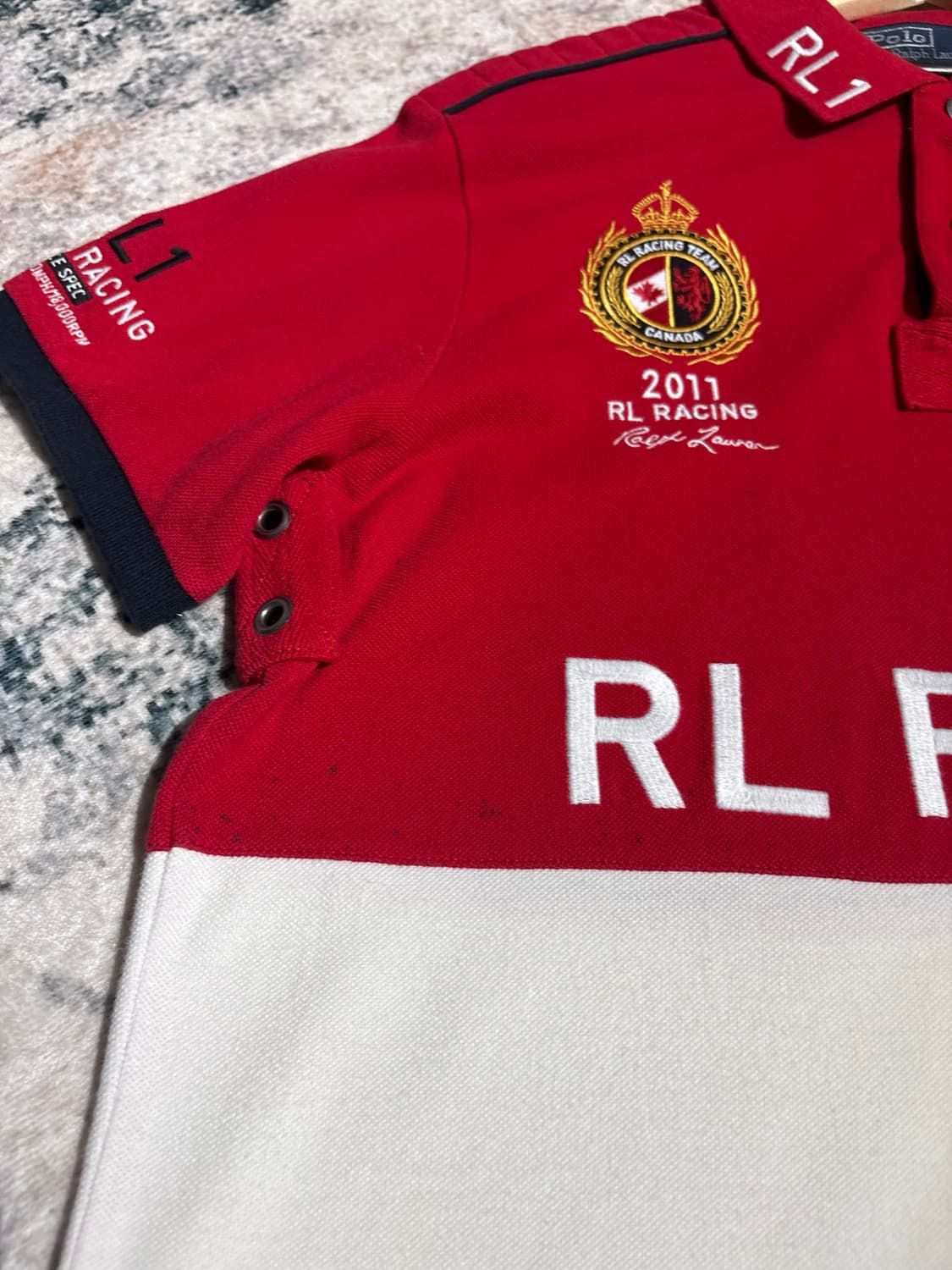 폴로 랄프로렌 빅포니 레이싱 캐나다팀 카라 반팔티셔츠 상품이미지3