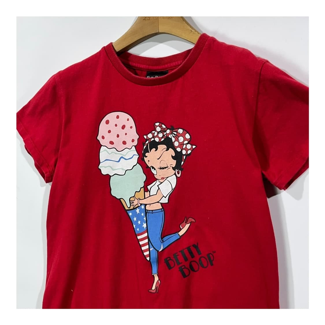 [Betty Boop] 베티붑 아이스크림 프린팅 반팔 티셔츠 상품이미지2