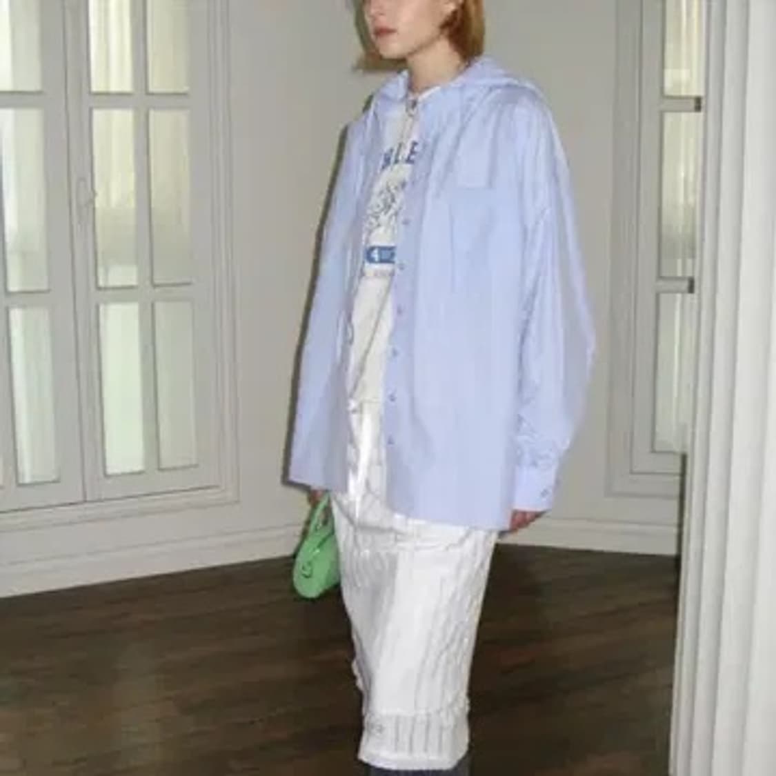 (후드 탈부착 가능)시눈 투웨이 셔츠 하늘색 상품이미지3