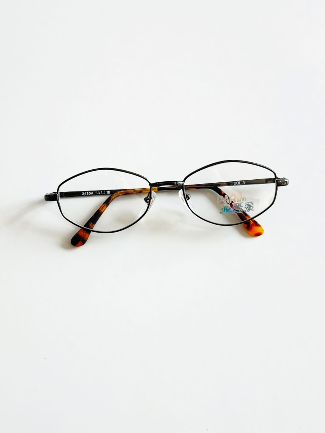 90s PARIM 건메탈 슬림 오벌 프레임 빈티지 안경 상품이미지1
