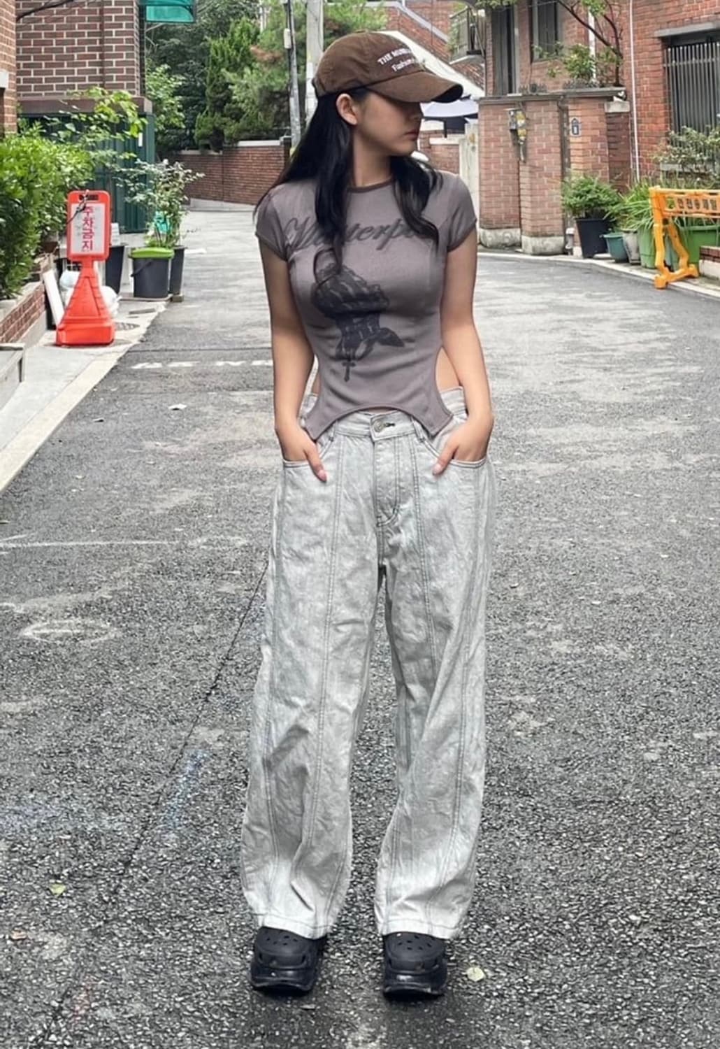 [단종]스컬프터 Masterpiece 코르셋 라인 크롭탑 티셔츠 탑 상품이미지7