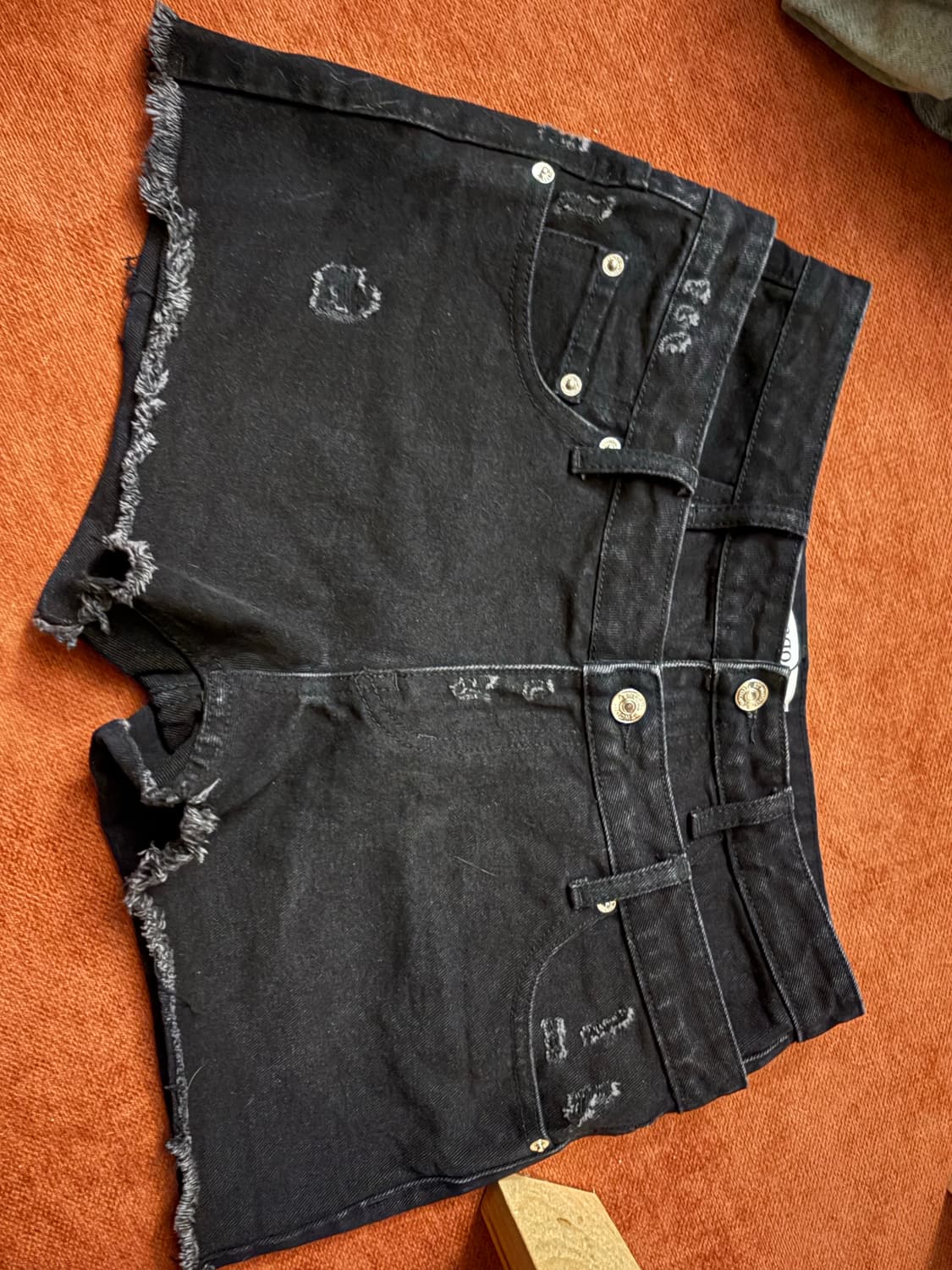 222 이투둘 003 데님 반바지 흑청 상품이미지5