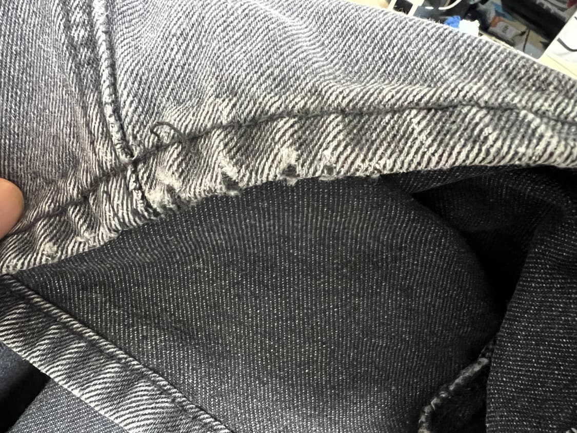 스타팀 워싱 배기 데님 상품이미지5