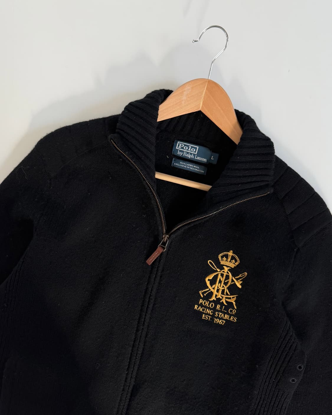 Polo 폴로 랄프로렌 골프자수로고 램스울 니트집업 상품이미지3