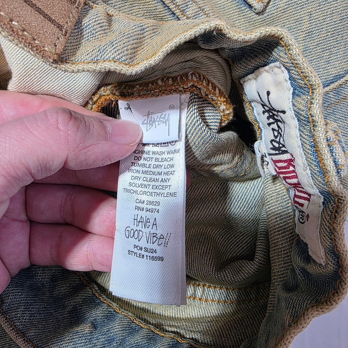 [30]스투시 데님 빅 올 진 진 워시드 비치 워시 상품이미지5