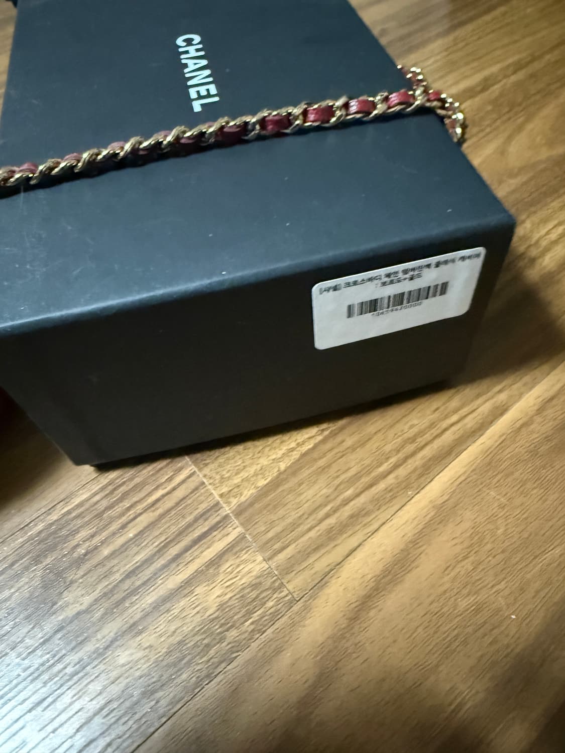 샤넬 동그리 탬버린 크로스 버건디 레드 골드체인 캐비어백  상품이미지3