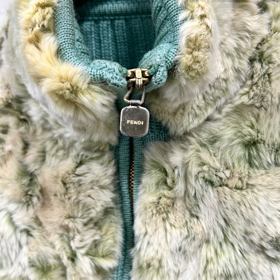 90s 펜디 리얼퍼 니트 집업  상품이미지5