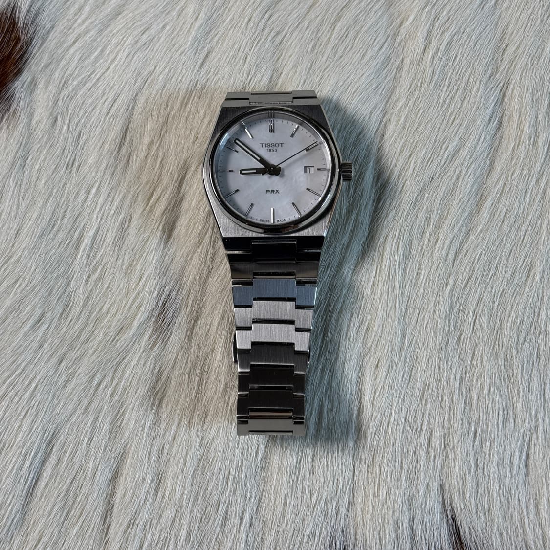 티쏘 prx 35mm 쿼츠 mop 자개 손목시계 상품이미지3