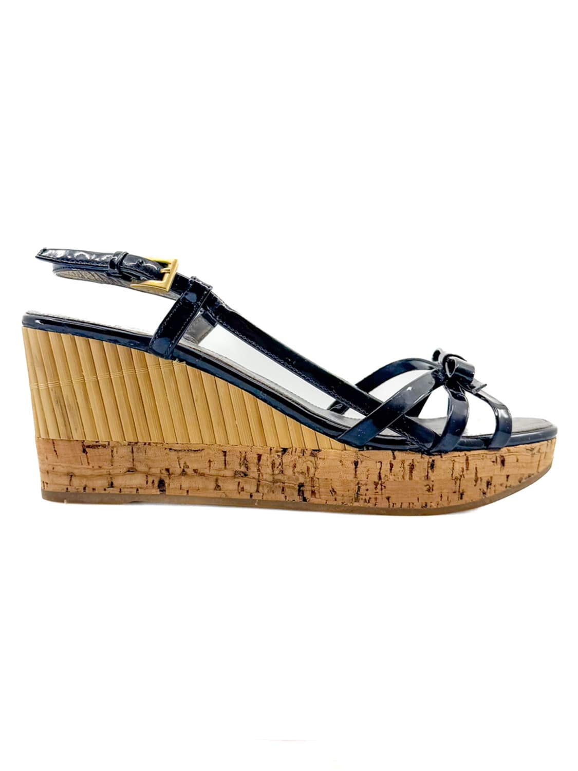 Prada Bamboo Wedge Sandals / 37 상품이미지4